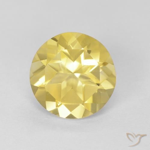 1.66ct Natural Amarillo toscana Citrino, Redondo, VVS