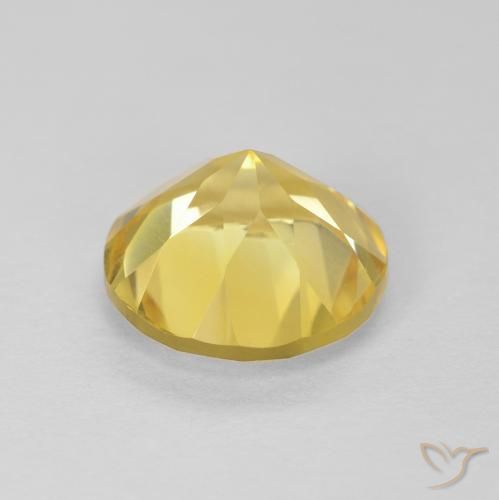 Citrino Amarillo toscana natural de 1.66 ct, Redondo, VVS