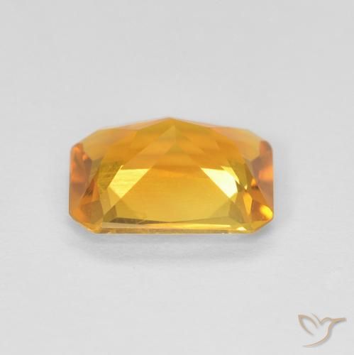 Citrino Dorado claro natural de 1.20 ct, Corte Octágono / Esmeralda, VVS-VS