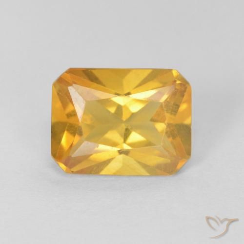 1.28ct Natural Dorado claro Citrino, corte esmeralda, VVS-VS