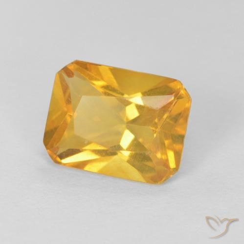 Citrino Dorado claro natural de 1.28 ct, Corte Octágono / Esmeralda, VVS-VS