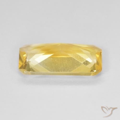 Citrino Dorado medio natural de 3.17 ct, Corte Octágono / Esmeralda, VVS