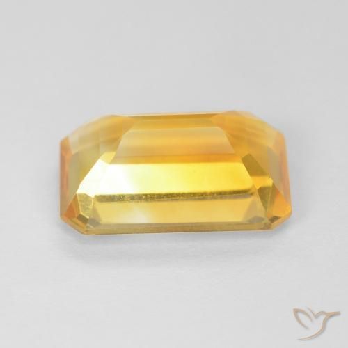 Citrino Dorado natural de 3.70 ct, Corte Octágono / Esmeralda, VVS-VS