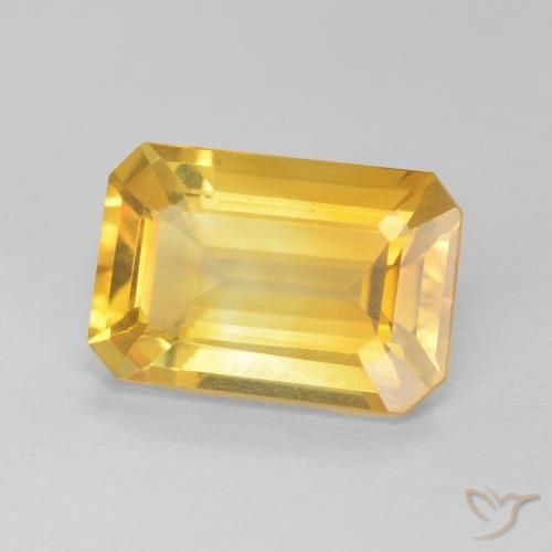 Citrino Dorado natural de 3.80 ct, Corte Octágono / Esmeralda, VVS-VS