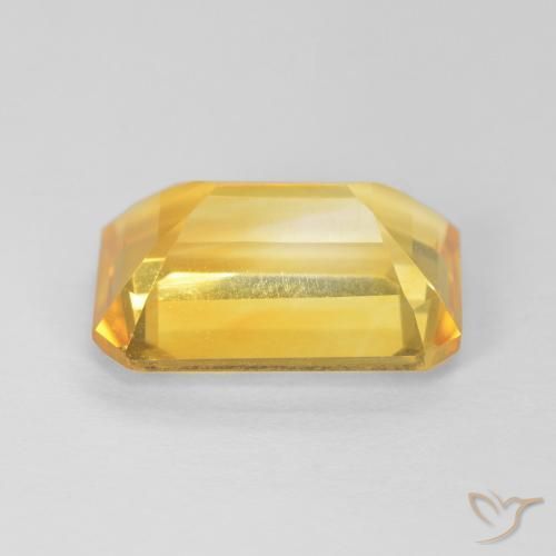 Citrino Dorado natural de 3.80 ct, Corte Octágono / Esmeralda, VVS-VS