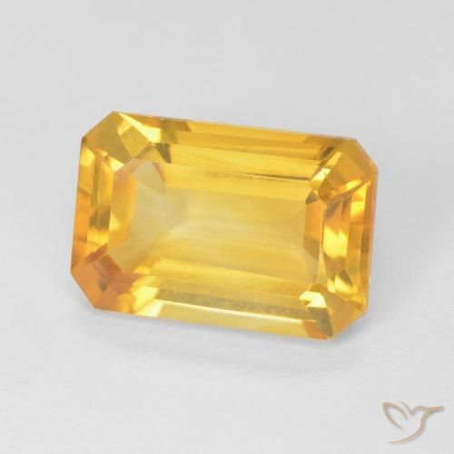 Citrino Dorado natural de 3.91 ct, Corte Octágono / Esmeralda, VVS
