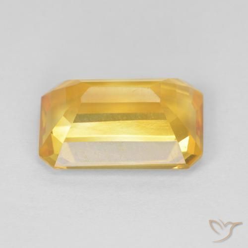 Citrino Dorado natural de 3.91 ct, Corte Octágono / Esmeralda, VVS