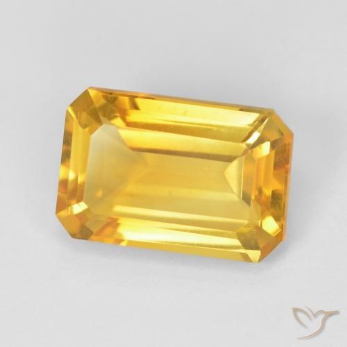 Citrino Dorado natural de 3.81 ct, Corte Octágono / Esmeralda, VVS