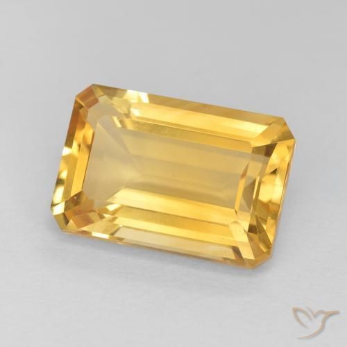 Citrino Dorado claro natural de 4.10 ct, Corte Octágono / Esmeralda, VVS