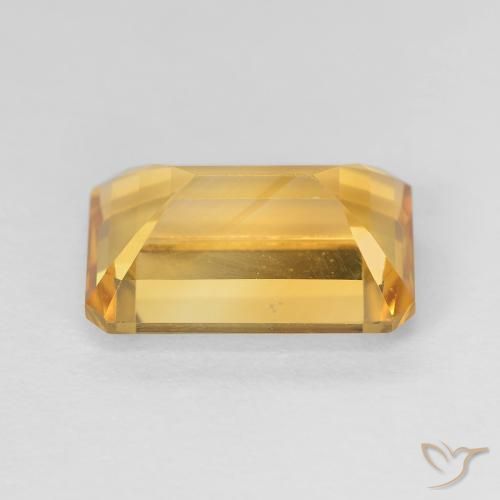 Citrino Dorado claro natural de 4.10 ct, Corte Octágono / Esmeralda, VVS