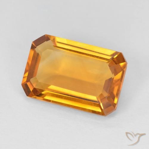 Citrino Oro natural de 3.50 ct, Corte Octágono / Esmeralda, VVS