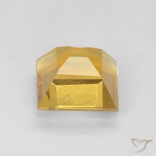 Citrino Dorado medio natural de 0.90 ct, Cuadrado, VS