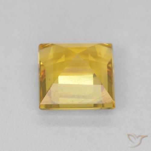 Citrino Dorado medio natural de 1.07 ct, Cuadrado, VS