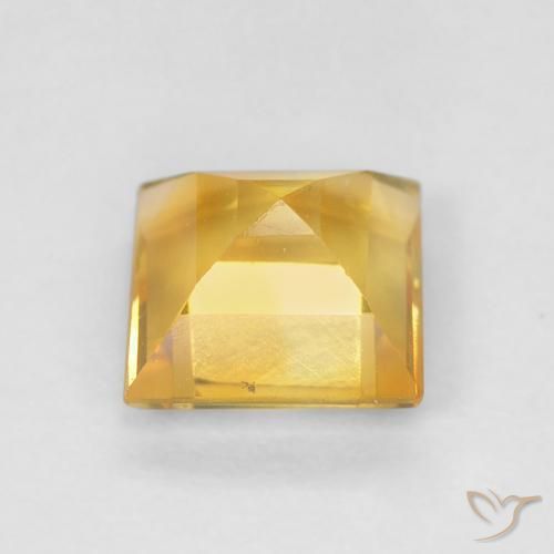 Citrino Dorado medio natural de 0.94 ct, Cuadrado, VS