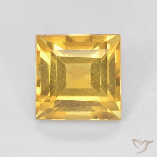 1.06ct Natural Dorado claro Citrino, Cuadrado, VS