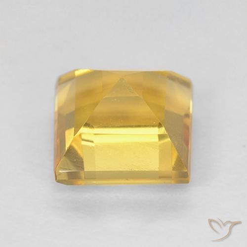 Citrino Dorado natural de 1.22 ct, Cuadrado, VVS-VS