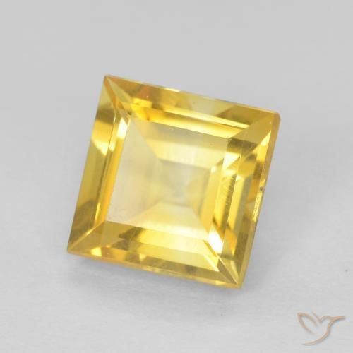 Citrino Dorado natural de 1.02 ct, Cuadrado, VS
