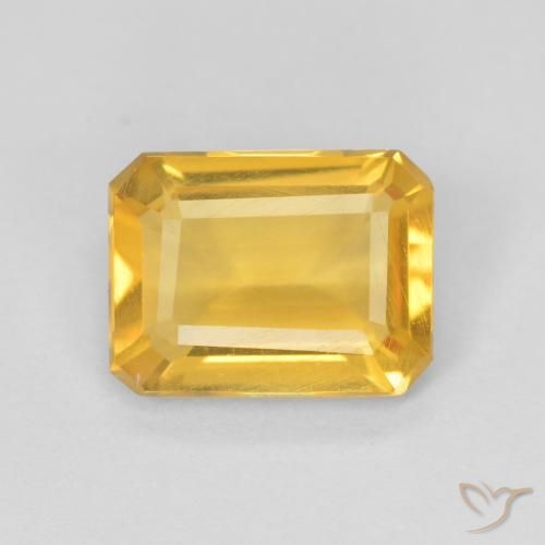 1.05ct Natural Dorado medio Citrino, corte esmeralda, VS