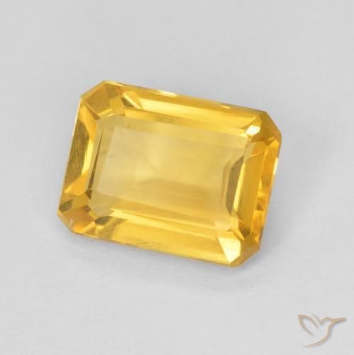Citrino Dorado medio natural de 1.05 ct, Corte Octágono / Esmeralda, VS