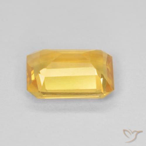 Citrino Dorado medio natural de 1.05 ct, Corte Octágono / Esmeralda, VS