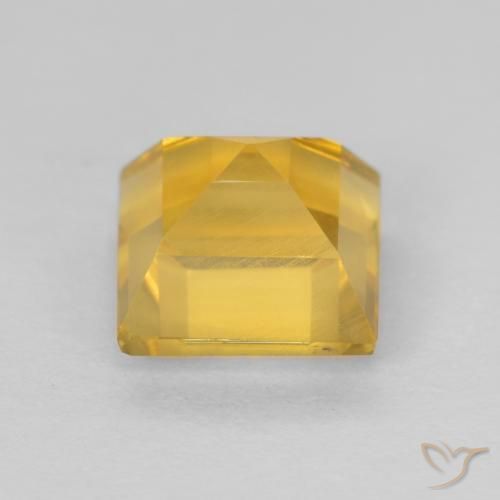 Citrino Dorado medio natural de 1.24 ct, Cuadrado, VS