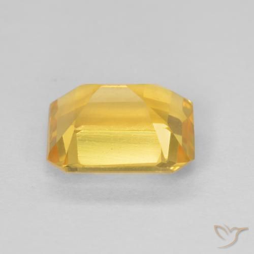 Citrino Dorado medio natural de 1.25 ct, Corte Octágono / Esmeralda, VVS-VS