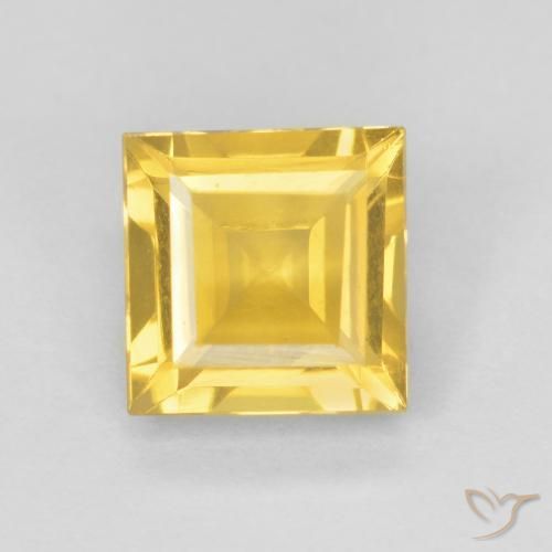 1.01ct Natural Dorado claro Citrino, Cuadrado, VVS-VS