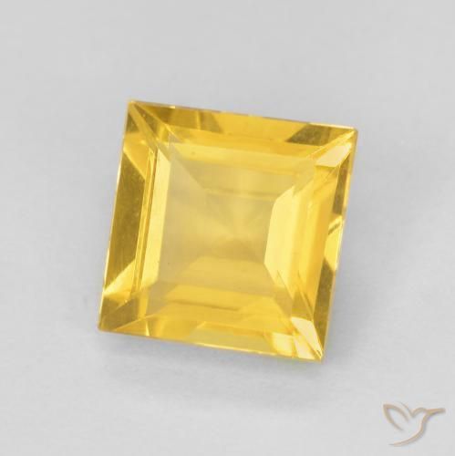 Citrino Dorado claro natural de 1.01 ct, Cuadrado, VVS-VS
