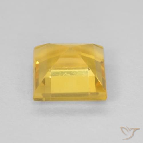 Citrino Dorado claro natural de 1.01 ct, Cuadrado, VVS-VS
