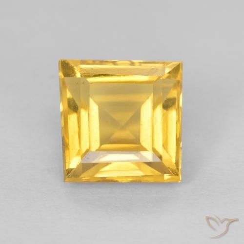 1.02ct Natural Dorado Citrino, Cuadrado, VVS-VS
