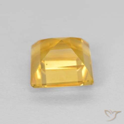 Citrino Dorado natural de 1.02 ct, Cuadrado, VVS-VS