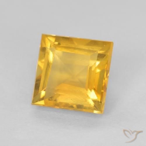Citrino Naranja dorado natural de 0.98 ct, Cuadrado, VS