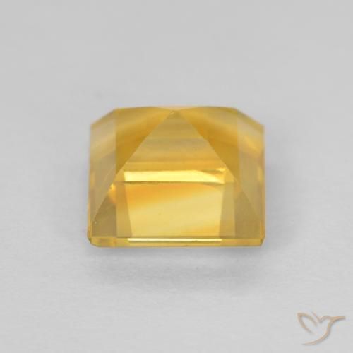 Citrino Naranja dorado natural de 0.98 ct, Cuadrado, VS