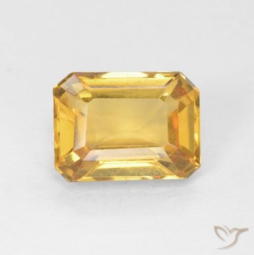 1.54ct Natural Dorado Citrino, corte esmeralda, VVS-VS