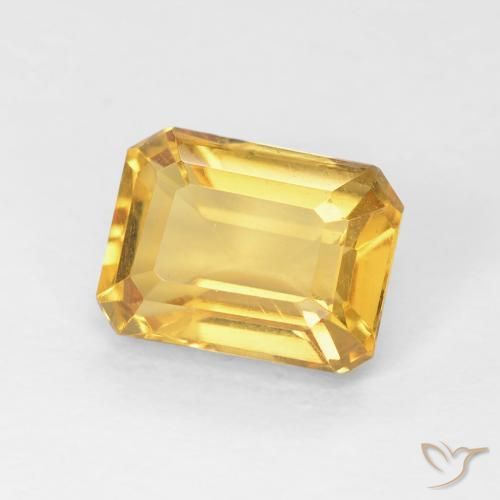 Citrino Dorado natural de 1.54 ct, Corte Octágono / Esmeralda, VVS-VS