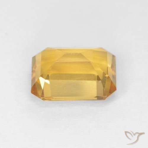Citrino Dorado natural de 1.54 ct, Corte Octágono / Esmeralda, VVS-VS