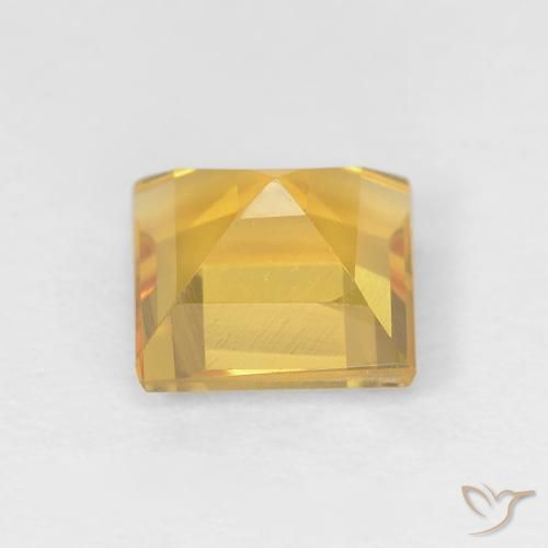 Citrino Dorado claro natural de 1.00 ct, Cuadrado, VVS-VS