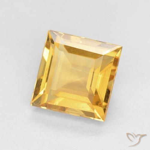 Citrino Dorado medio natural de 1.07 ct, Cuadrado, VVS