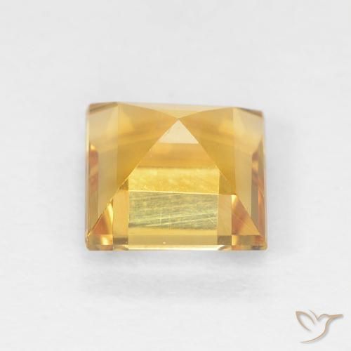 Citrino Dorado medio natural de 1.07 ct, Cuadrado, VVS