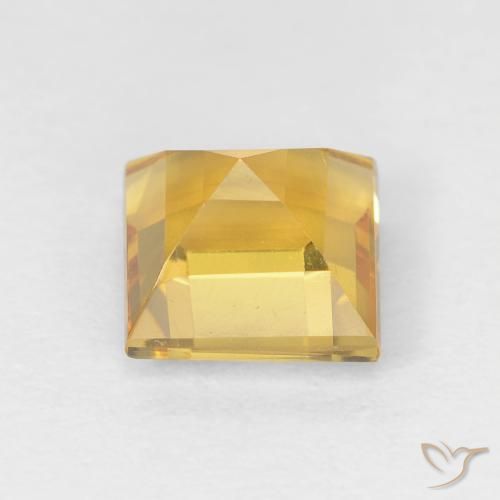 Citrino Dorado medio natural de 1.14 ct, Cuadrado, VVS