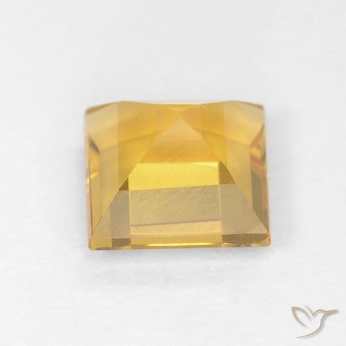 Citrino Dorado claro natural de 1.05 ct, Cuadrado, VVS