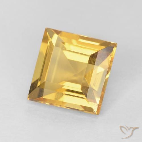 Citrino Dorado claro natural de 1.13 ct, Cuadrado, VVS