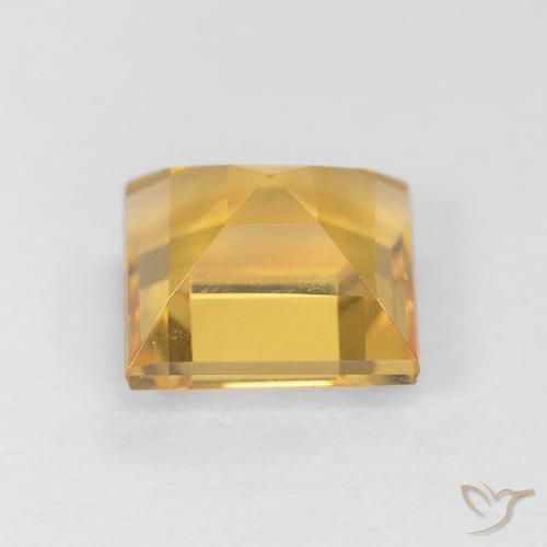 Citrino Dorado claro natural de 1.13 ct, Cuadrado, VVS