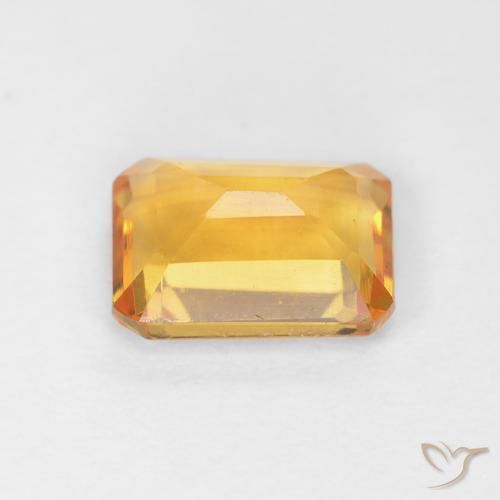 Citrino Dorado naranja natural de 1.27 ct, Corte Octágono / Esmeralda, VVS