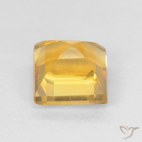 Citrino Dorado claro natural de 1.13 ct, Cuadrado, VVS