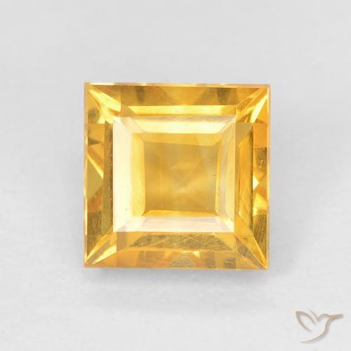1.02ct Natural Dorado claro Citrino, Cuadrado, VVS