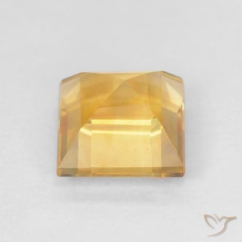 Citrino Dorado claro natural de 1.02 ct, Cuadrado, VVS