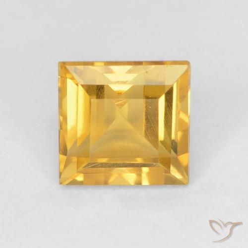 1.10ct Natural Dorado claro Citrino, Cuadrado, VVS