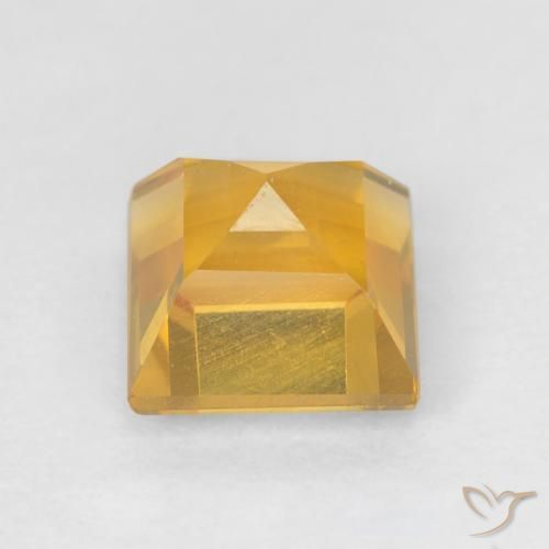 Citrino Dorado claro natural de 1.10 ct, Cuadrado, VVS