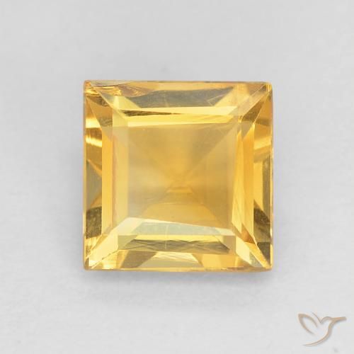 0.93ct Natural Dorado claro Citrino, Cuadrado, VVS
